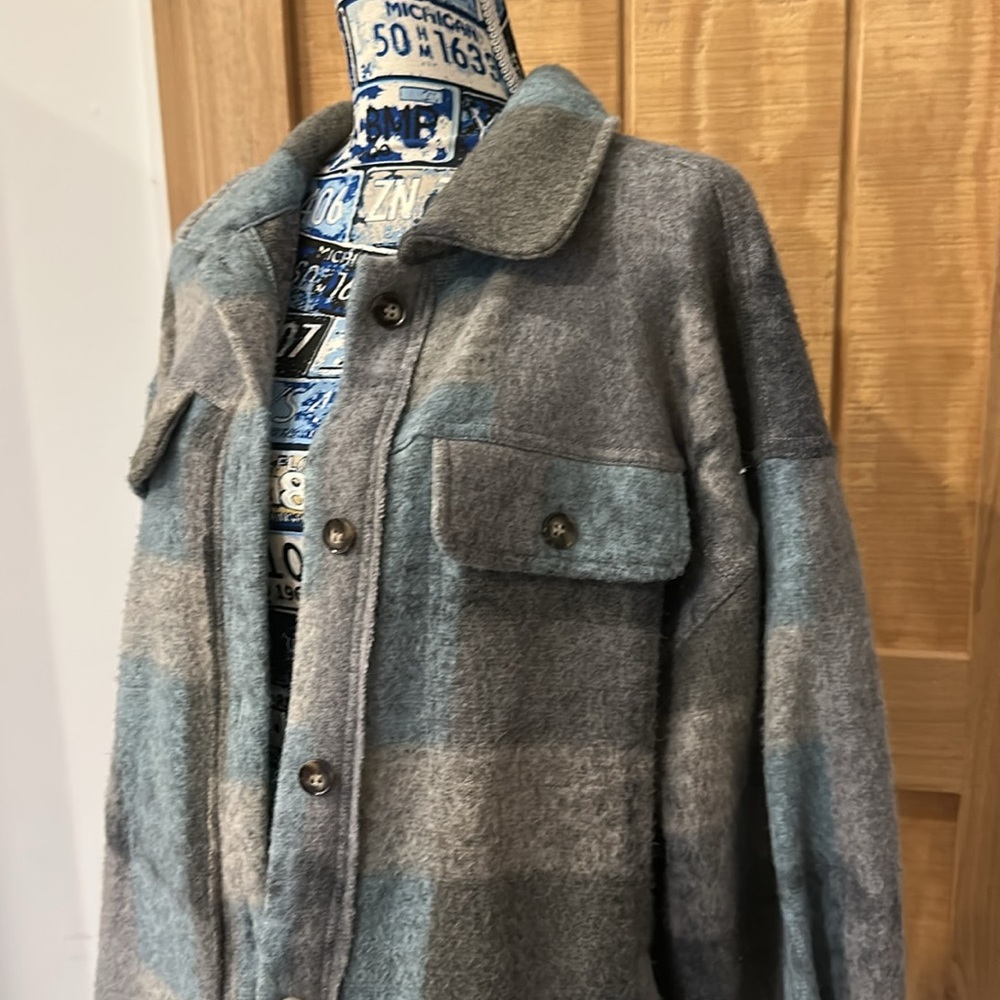 Checkered Lightweight Shacket - image 2